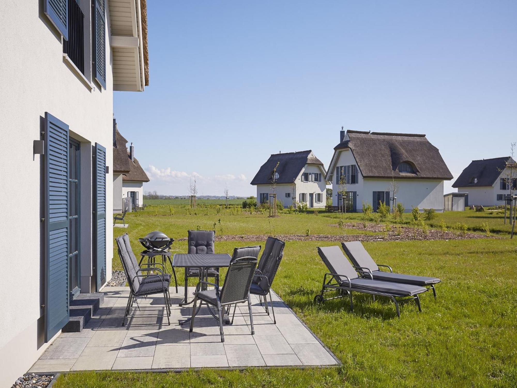 Reetland Am Meer - Premium Reetdachvilla Mit 3 Schlafzimmern, Sauna Und Kamin F07 德兰斯克 外观 照片
